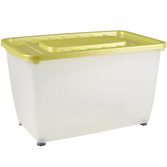 Box de rangement plastique &agrave; roulettes 46L (plusieurs mod&egrave;les)