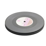 Dessous de verre forme vinyle Ø10,5cm 4 pièces