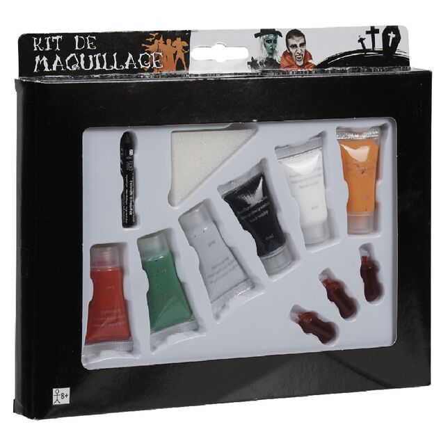 Kit maquillage Halloween 11 pi&egrave;ces