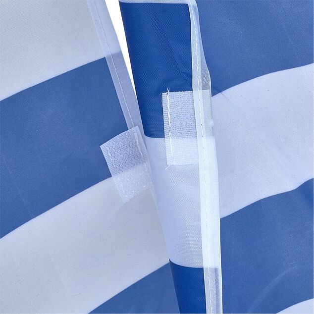 Parasol de plage ray&eacute; &agrave; rideaux &Oslash;200xH210cm