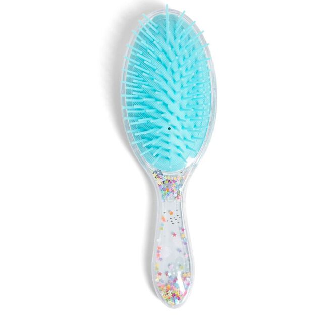 Brosse à cheveux enfant manche étoiles L21cm (2 modèles)