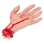 Fausse main sanglante en plastique