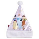 Bonnet de Noël Princesses Disney rose et blanc 26xH34cm
