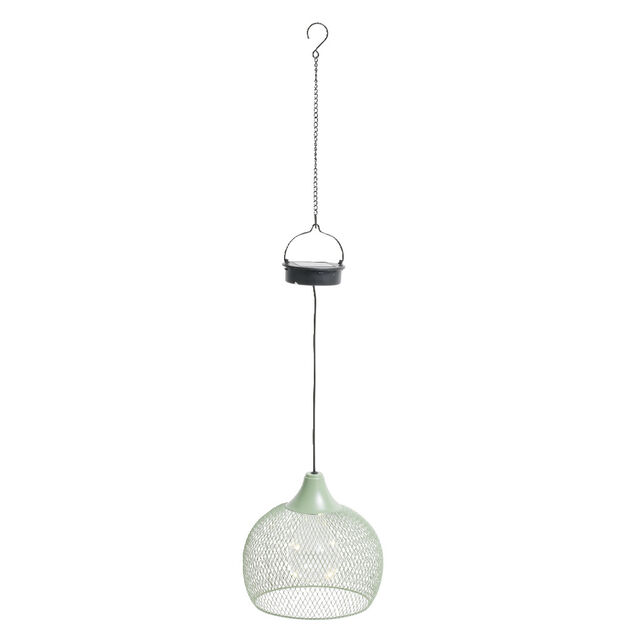 Lampe solaire 5LED &agrave; suspendre en m&eacute;tal &Oslash;18,5xH70cm