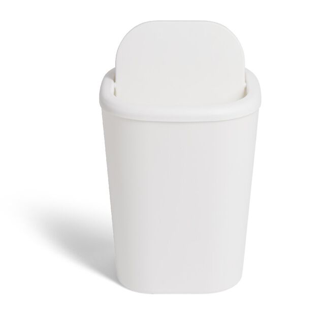 Poubelle salle de bain plastique blanc 3L