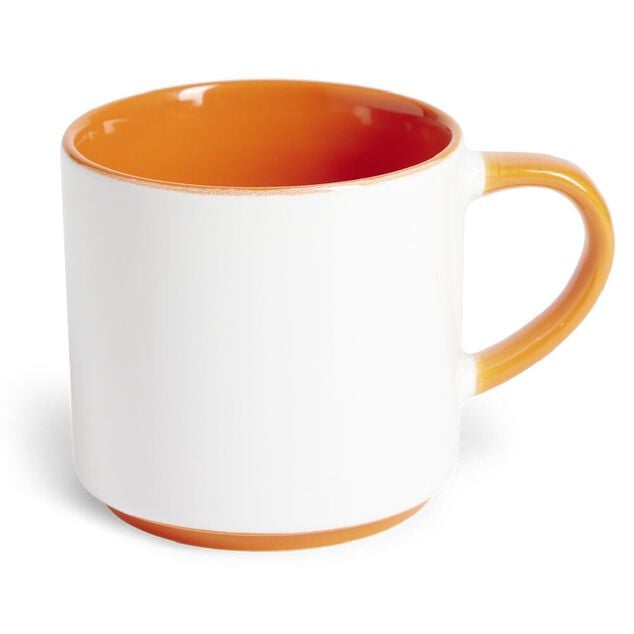 Mug gr&egrave;s bicolore 800mL &Oslash;8,8xH13,5cm
