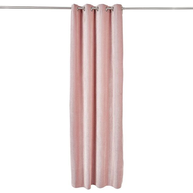 Rideau polyester 140x240cm effet jacquard orange