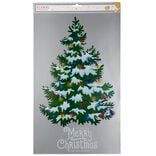 Décoration adhésive fenêtre et mur sapin de Noël repositionnable