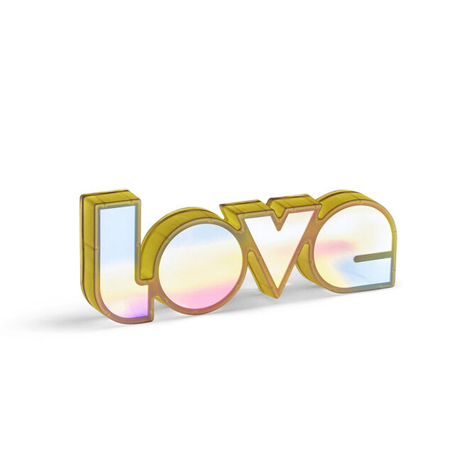 Mot lumineux Love &agrave; poser polypropyl&egrave;ne et plastique multicolore