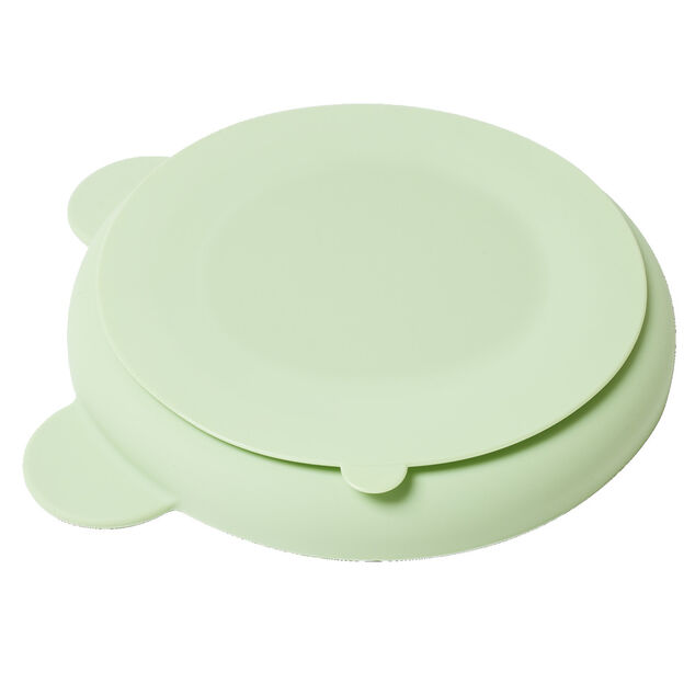 Assiette plate enfant silicone forme ourson 19x17,5xH2cm
