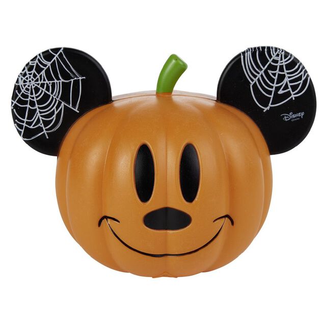 Citrouille Disney Mickey &agrave; LED orange et noir - petit mod&egrave;le
