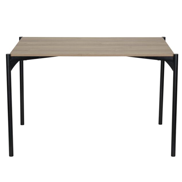 Table en bois 4 personnes pieds m&eacute;tal noir Luffi 120x80xH75cm