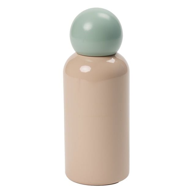 Gourde isotherme inox 400ml bouchon boule &Oslash;7xH19cm (2 mod&egrave;les)