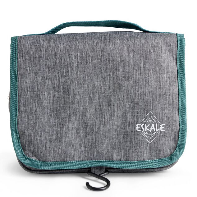 Organiseur camping tissu gris et bleu 15L