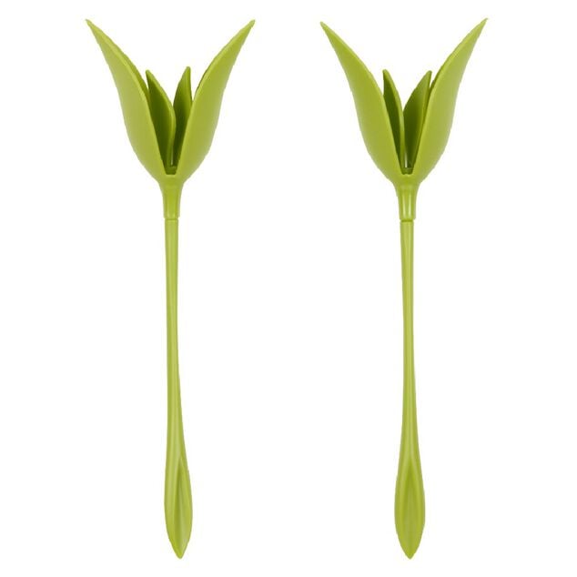Pr&eacute;sentoir serviette papier forme tige verte fleur