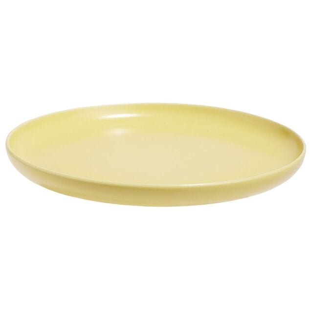 Assiette &agrave; dessert Oslo porcelaine jaune &Oslash;19cm