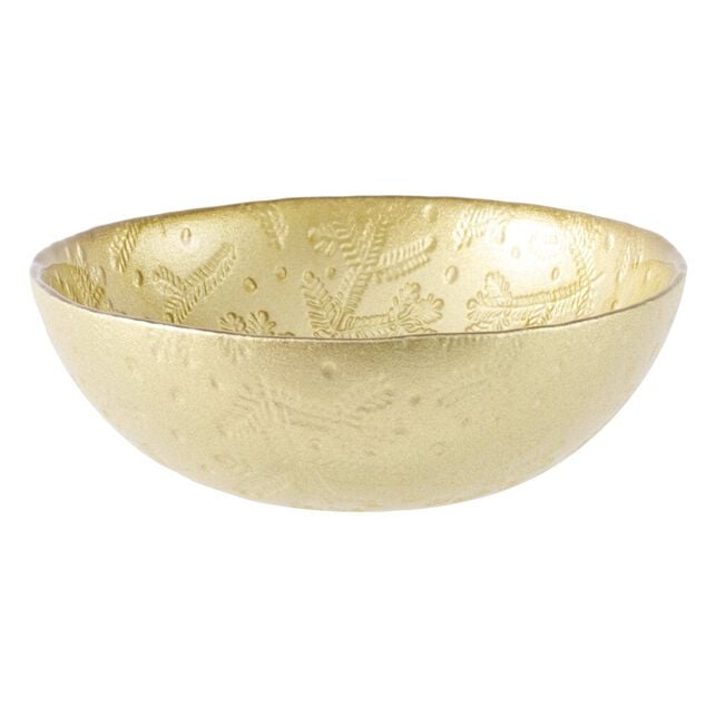 Coupelle en verre 200ml motif branches de sapin &Oslash;12xH4,5cm (3 mod&egrave;les)