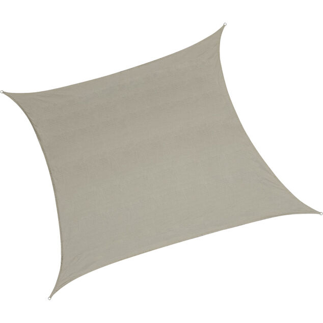 Voile d'ombrage carr&eacute; Delta en jute beige 300x300cm