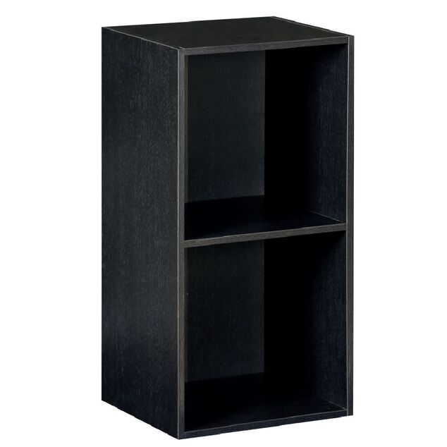 Structure Box Cube 2 cases 35,2x30x69,2cm bois noir