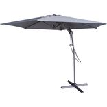 Parasol d&eacute;port&eacute; Malaga &Oslash;345xH245cm gris anthracite