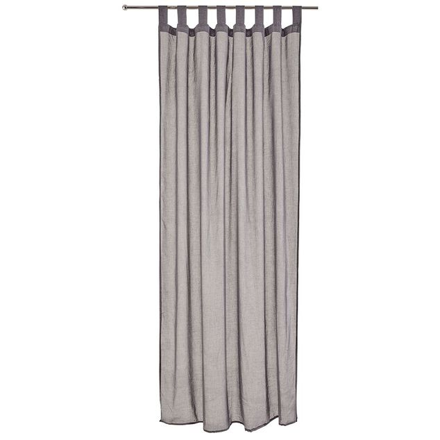 Voilage à oeillets gris foncé 140x240cm