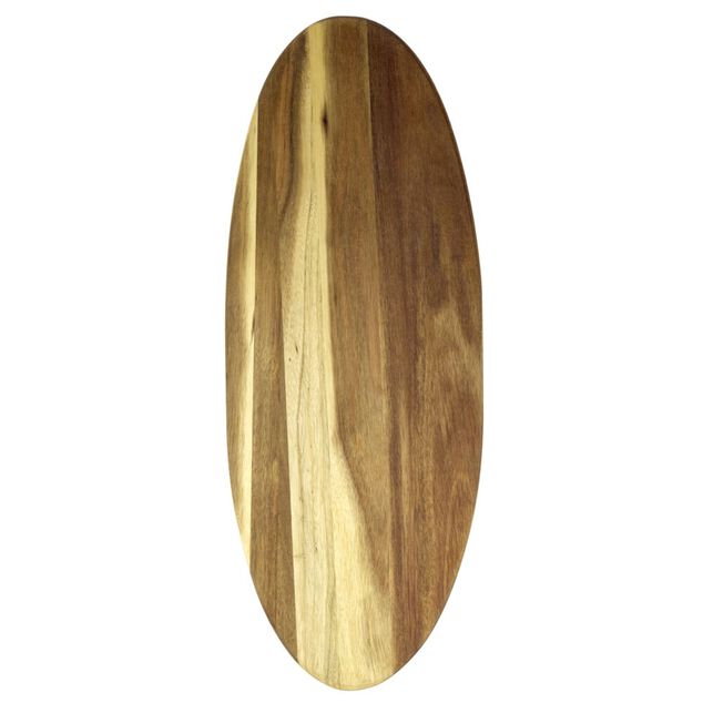 Planche de pr&eacute;sentation en bois ovale 20x52cm