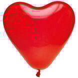 Ballon rouge en forme de coeur x8