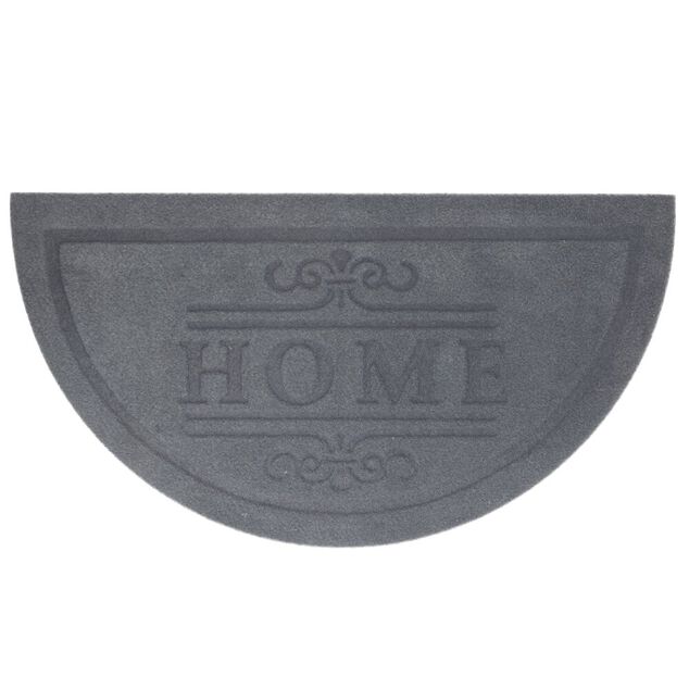 Tapis d'entr&eacute;e noir Home forme demi-lune 60x40cm