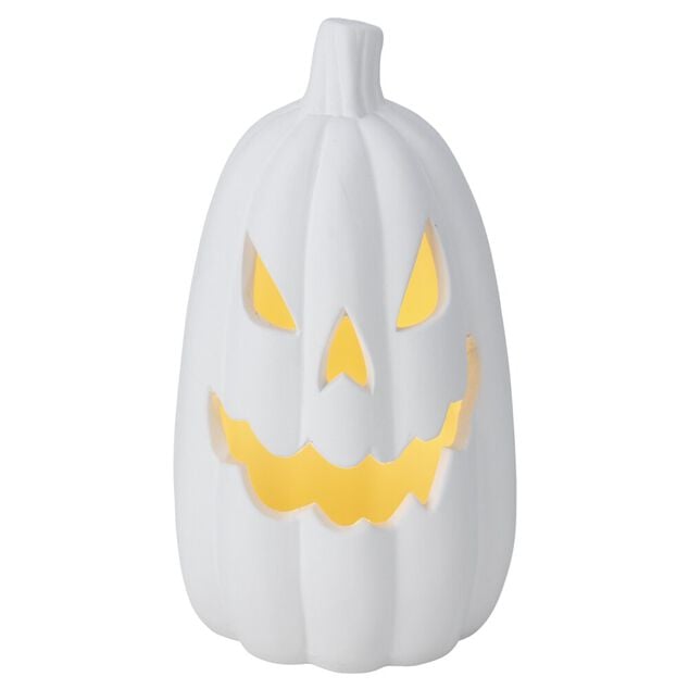 Bougeoir LED citrouille Halloween pl&acirc;tre &agrave; peindre mini peinture 3ml x8 (2 mod&egrave;les)