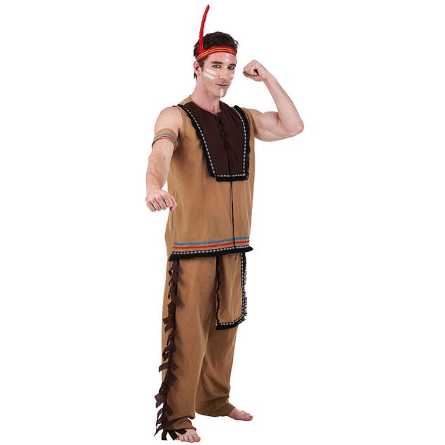 D&eacute;guisement homme Indien marron taille L