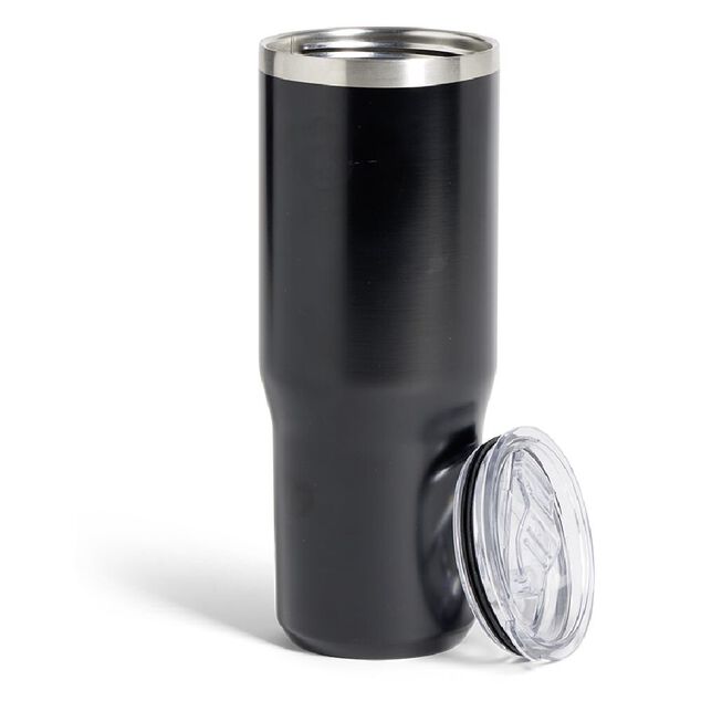 Mug isotherme 890ml inox noir avec paille