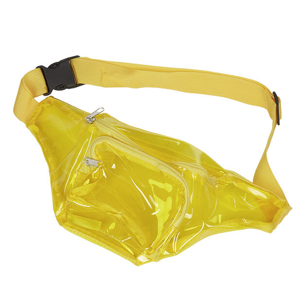 Sac banane jaune transparent en pvc