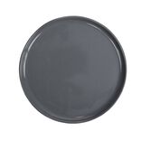 Assiette &agrave; dessert ronde Nordic porcelaine gris &Oslash;22cm