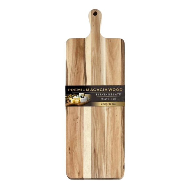 Planche de pr&eacute;sentation acacia marron 20x58cm