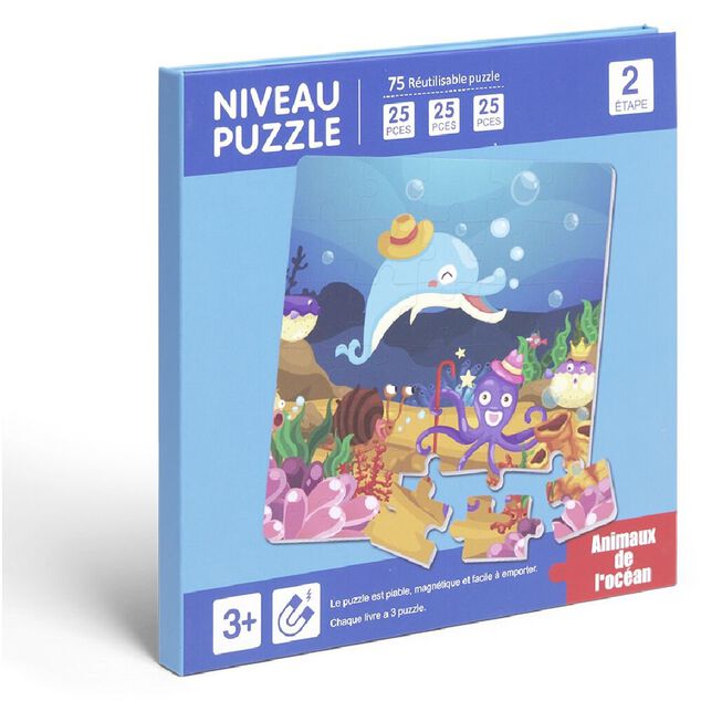 Livre 3 puzzles magn&eacute;tiques pour enfant
