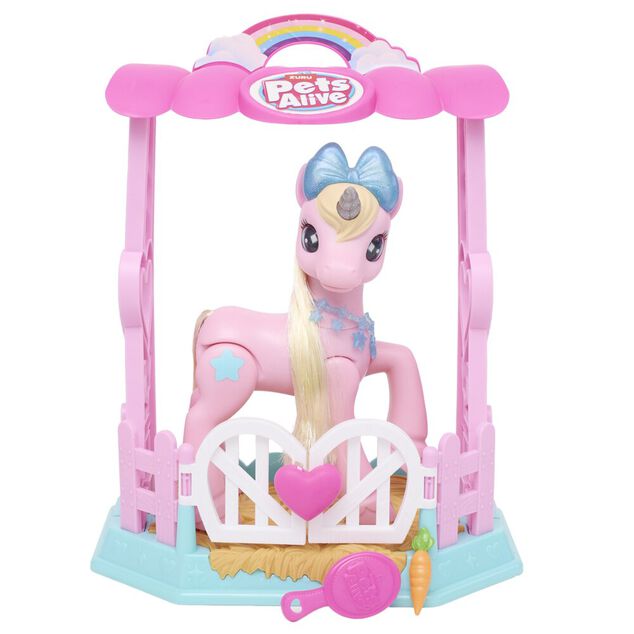 Ma licorne magique et son &eacute;curie Little Pet LED et son plastique rose H29cm