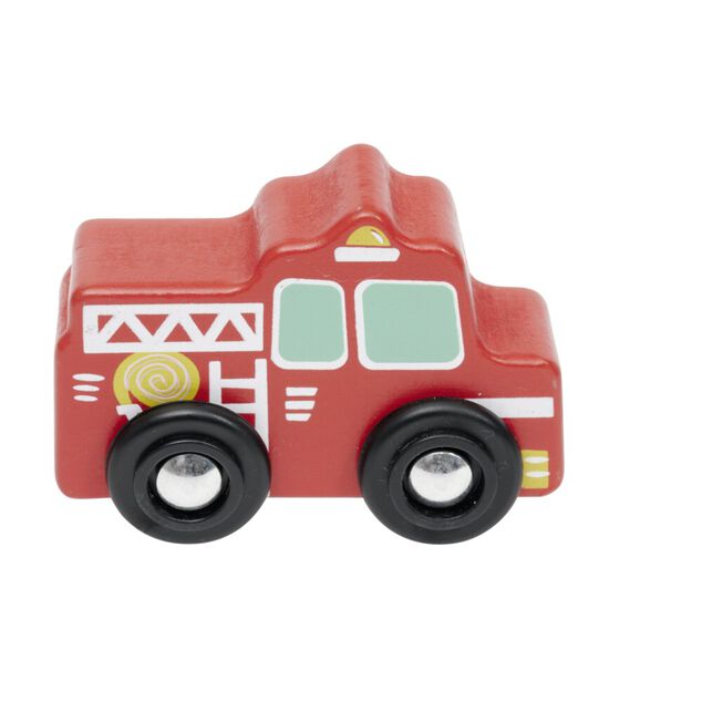 Mini v&eacute;hicule en bois L.20x9 cm