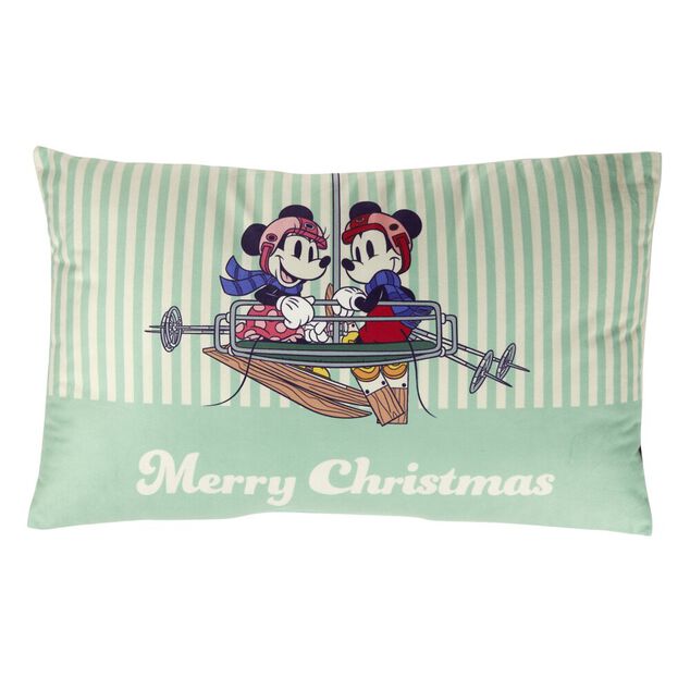 Coussin Disney Mickey & Minnie t&eacute;l&eacute;si&egrave;ge 30x50cm