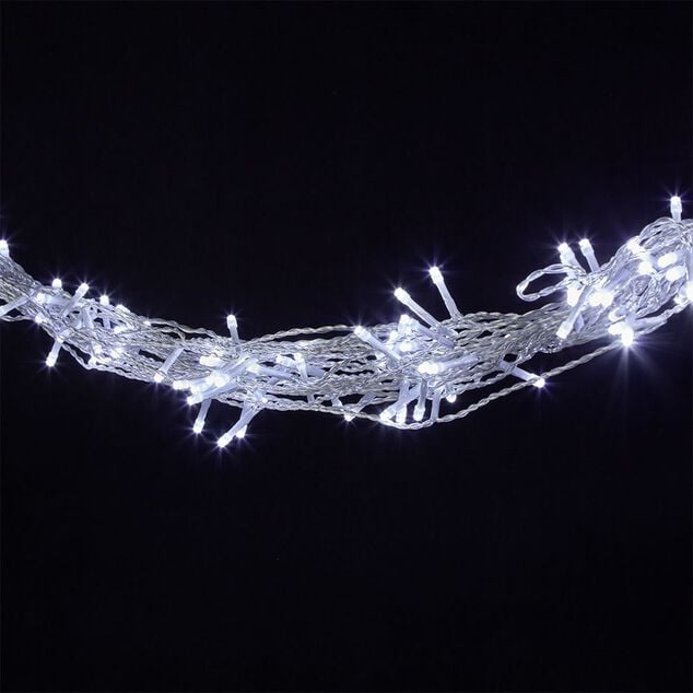 Rideau &eacute;lectrique 387 LED 5,6m blanc froid