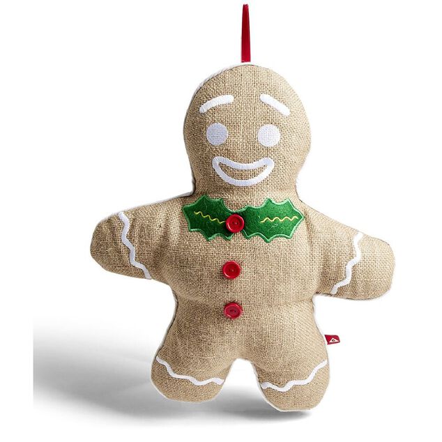 Coussin No&euml;l bonhomme pain d'&eacute;pices 35xH42cm