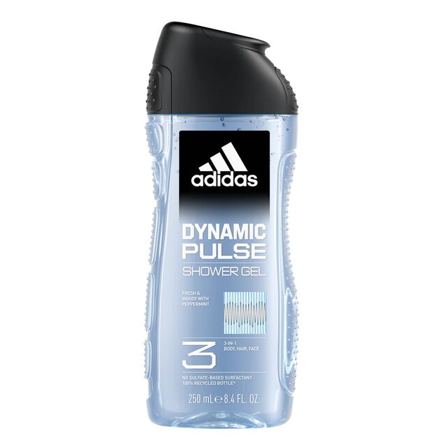 Gel douche Adidas Dynamic Pulse 3en1 menthe poivrée 250ml