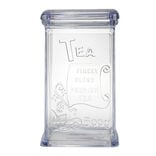 Boîte à thé 500g en plastique transparent 11,5x9xH19cm