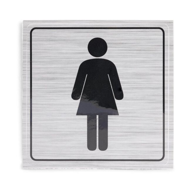 Signalétique adhésive "WC femme" - 8x8 cm