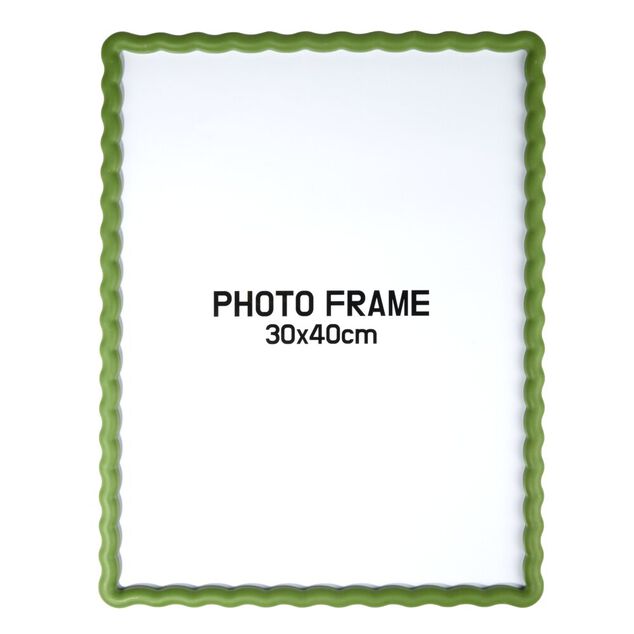 Cadre photo bord vague plastique color&eacute; 34x44cm pour photo 30x40cm (3 mod&egrave;les)