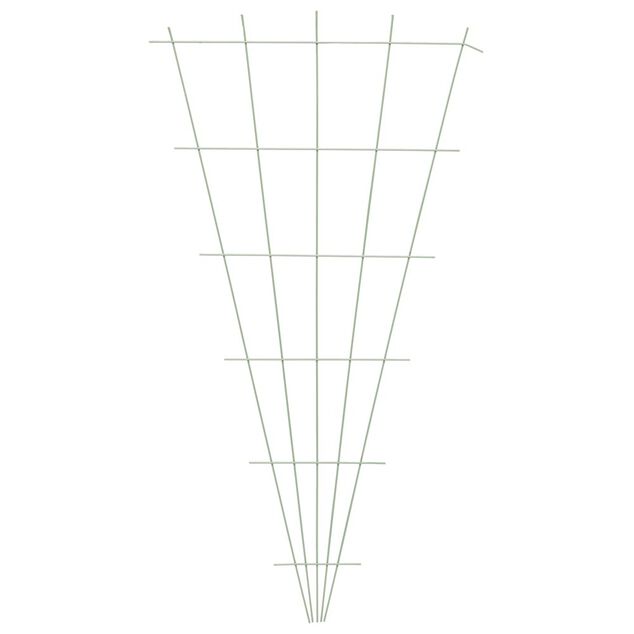 Treillis &eacute;ventail V m&eacute;tal vert 75xH140cm