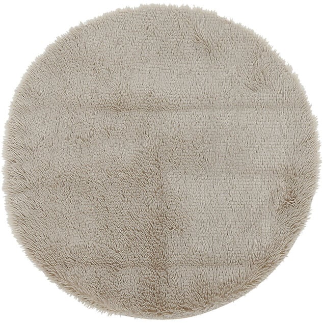 Tapis rond fourrure Shaggy taupe