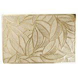 Set de table rectangulaire plastique feuillage ajour&eacute; dor&eacute;