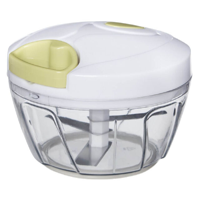 Mini hachoir manuel transparent blanc et vert