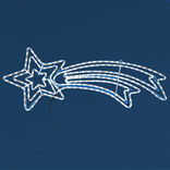 Étoile filante de Noël lumineuse L119 x H46 cm