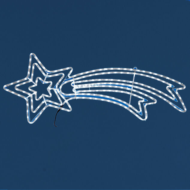Étoile filante de Noël lumineuse L119 x H46 cm